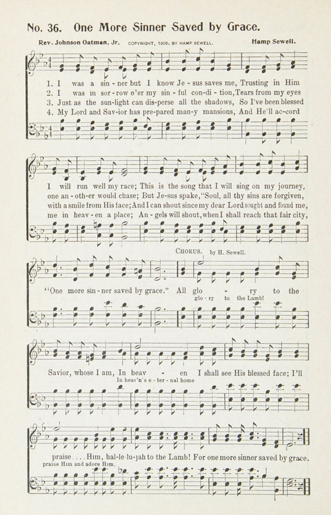 Hymns of Glory: for Sunday school, church, and revival meetings page 36