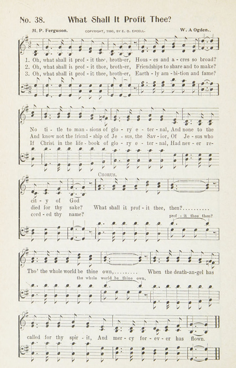 Hymns of Glory: for Sunday school, church, and revival meetings page 38