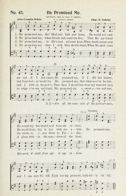 Hymns of Glory: for Sunday school, church, and revival meetings page 45