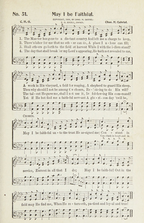 Hymns of Glory: for Sunday school, church, and revival meetings page 51