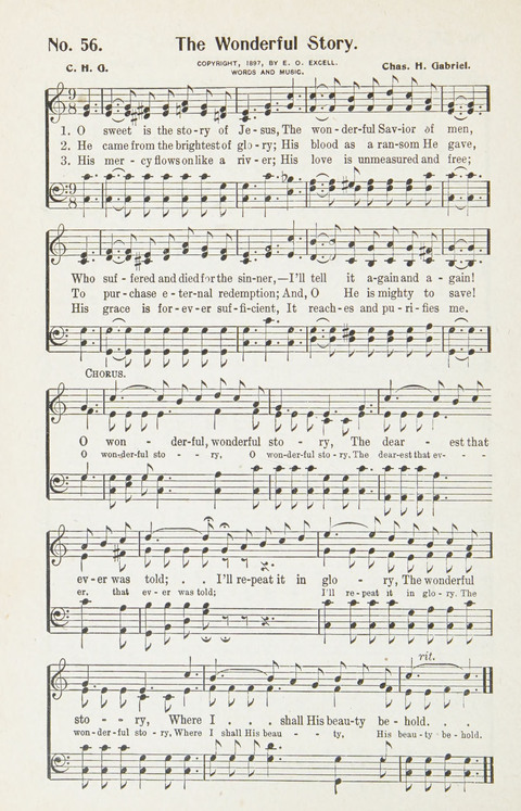 Hymns of Glory: for Sunday school, church, and revival meetings page 56