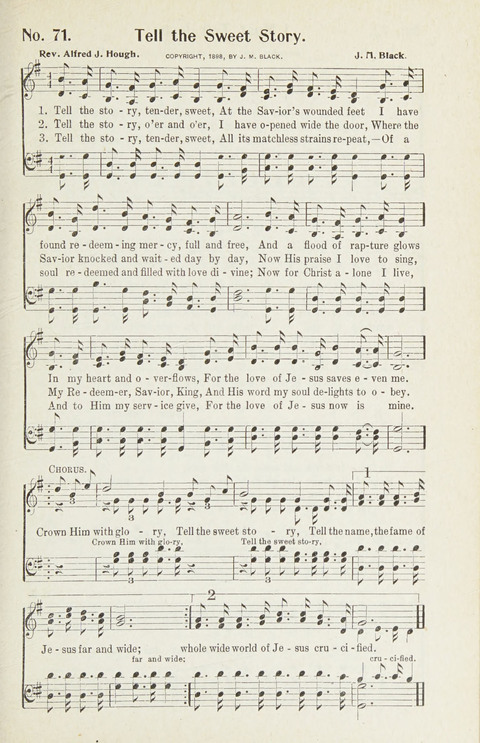 Hymns of Glory: for Sunday school, church, and revival meetings page 71