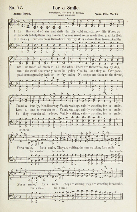 Hymns of Glory: for Sunday school, church, and revival meetings page 77