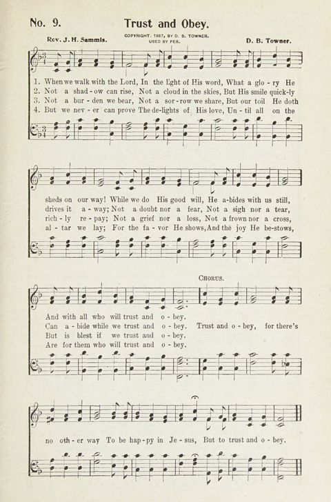 Hymns of Glory: for Sunday school, church, and revival meetings page 9