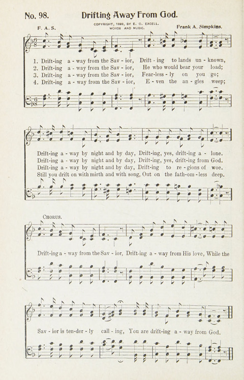 Hymns of Glory: for Sunday school, church, and revival meetings page 98