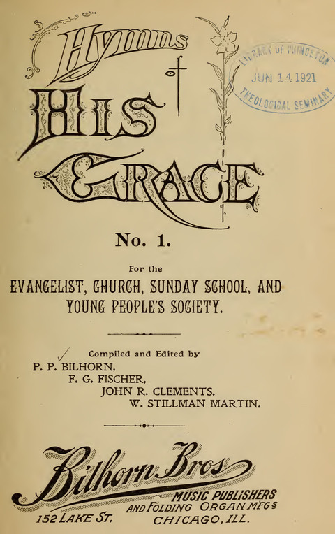 Hymns of His Grace: No. 1 page iv