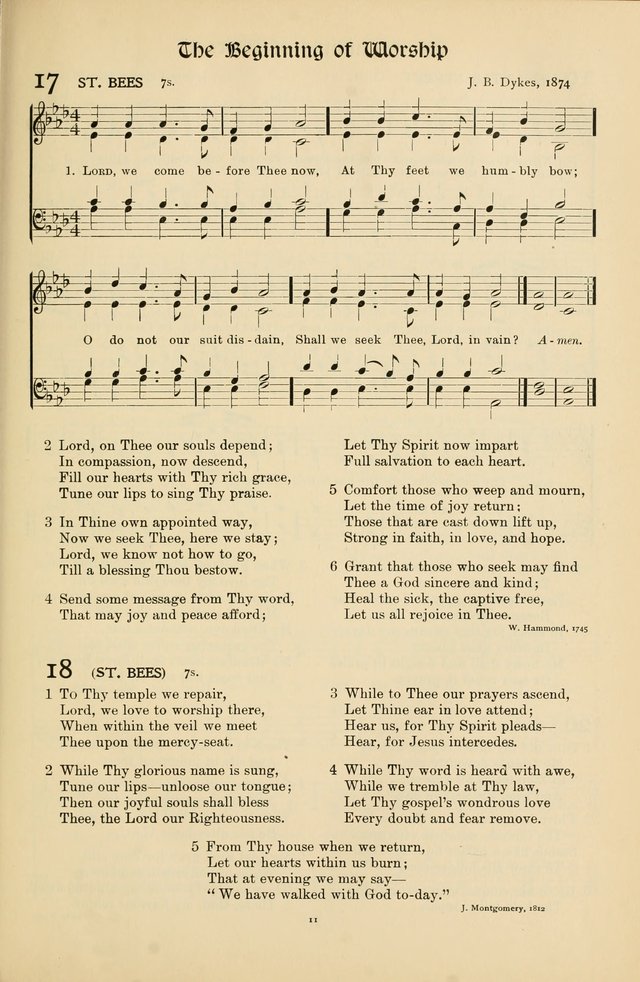 Hymns of Worship and Service page 11