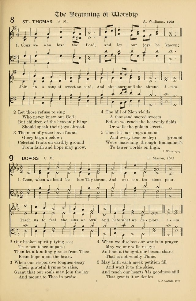 Hymns of Worship and Service page 5