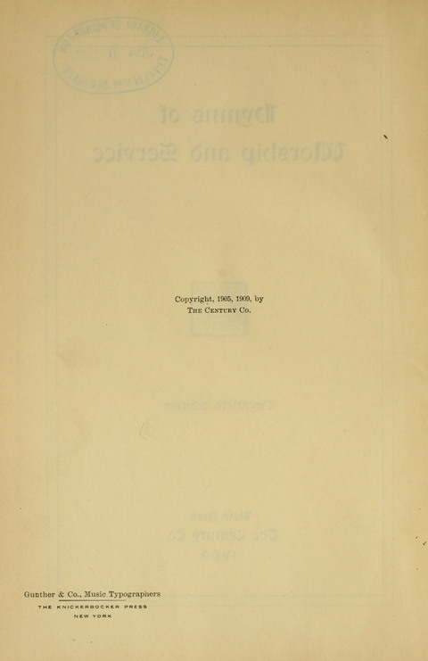 Hymns of Worship and Service: (12th ed.) page v