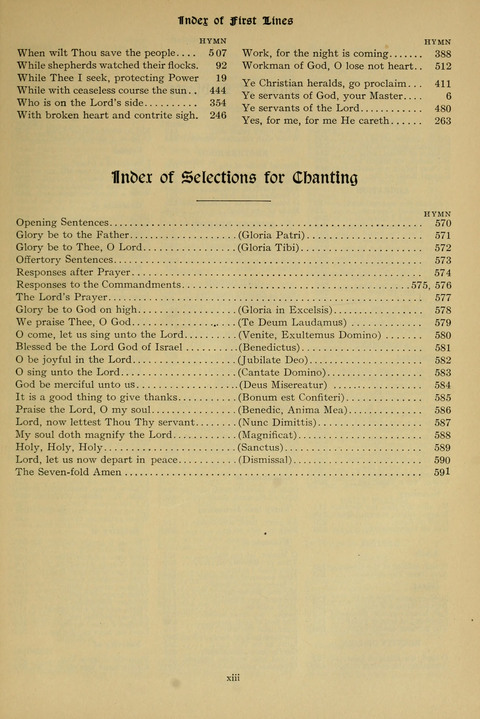 Hymns of Worship and Service: (12th ed.) page xvi