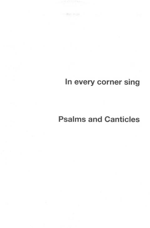 In Every Corner Sing: songs of God