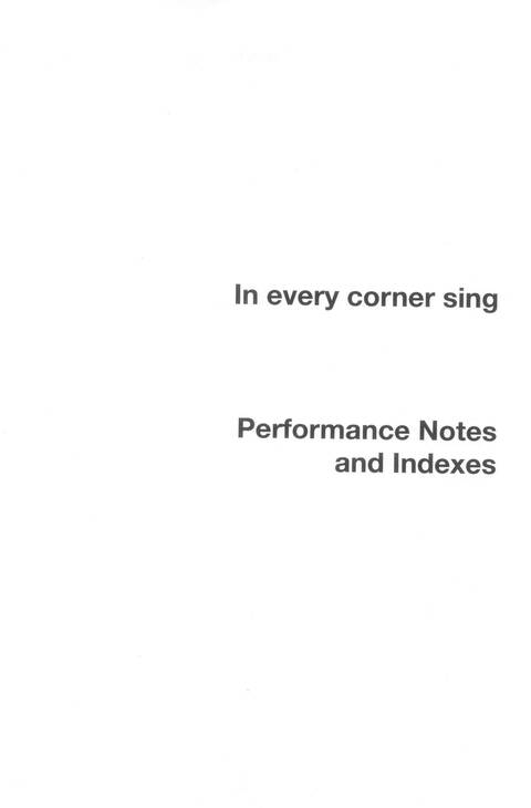 In Every Corner Sing: songs of God