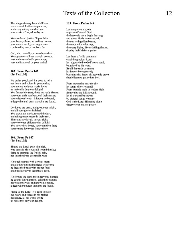 In Melody and Songs: hymns from the Psalm versions of Isaac Watts page 129