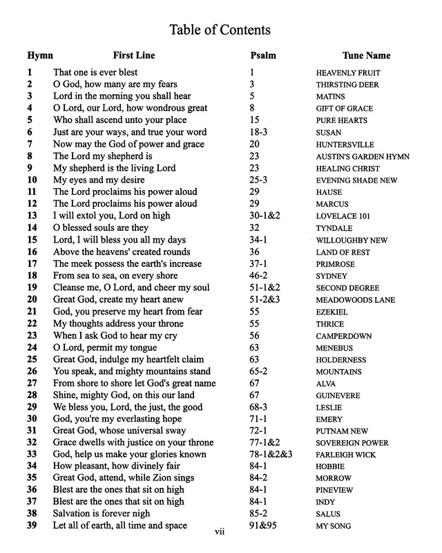 In Melody and Songs: hymns from the Psalm versions of Isaac Watts page vii