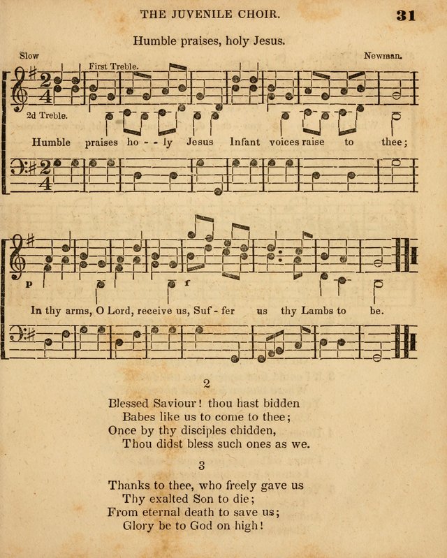 Juvenile Choir: for the use of Sabbath Schools, Bible Classes and the social circle page 31