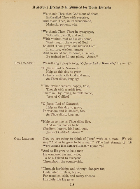 Junior Church School Hymnal: for use in the junior section of the church school, in the home, and in junior congragations (Teacher