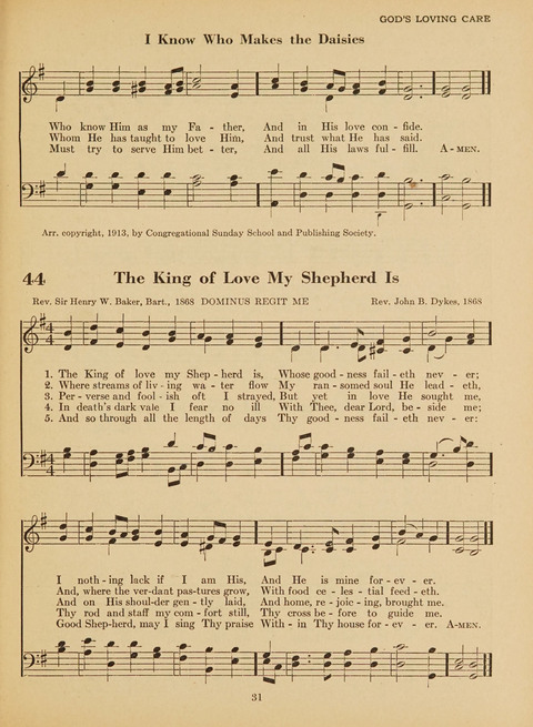 Junior Church School Hymnal: for use in the junior section of the church school, in the home, and in junior congragations (Teacher