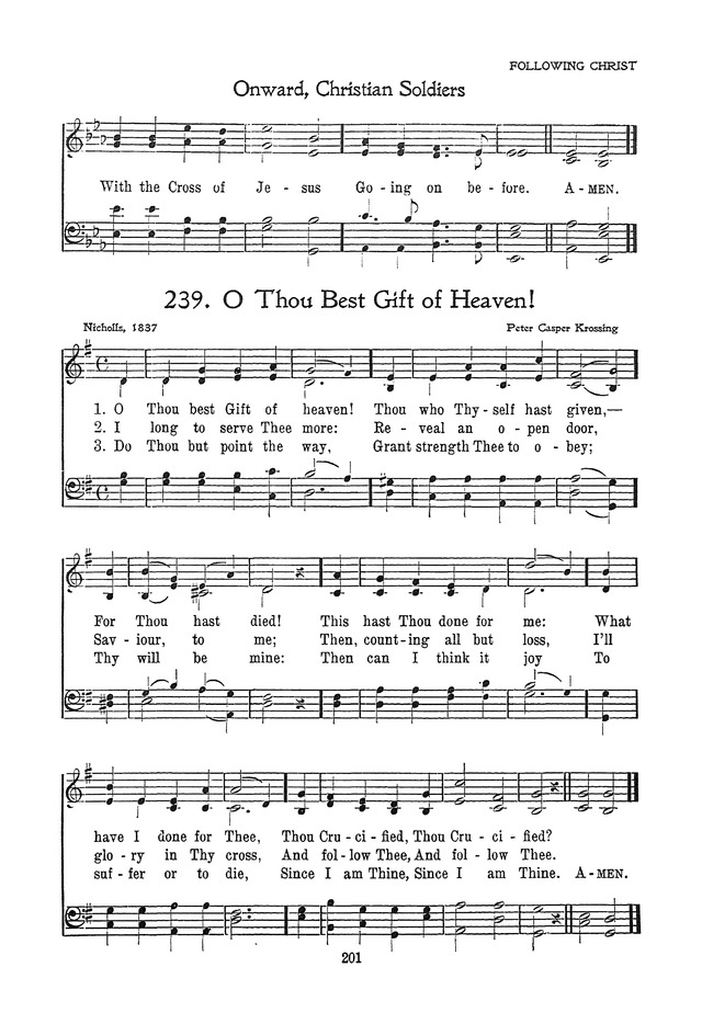 The Junior Hymnal, Containing Sunday School and Luther League Liturgy and Hymns for the Sunday School page 201