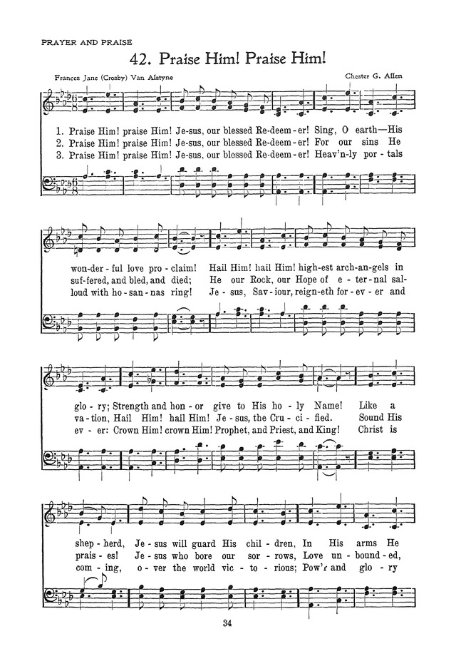 The Junior Hymnal, Containing Sunday School and Luther League Liturgy and Hymns for the Sunday School page 34