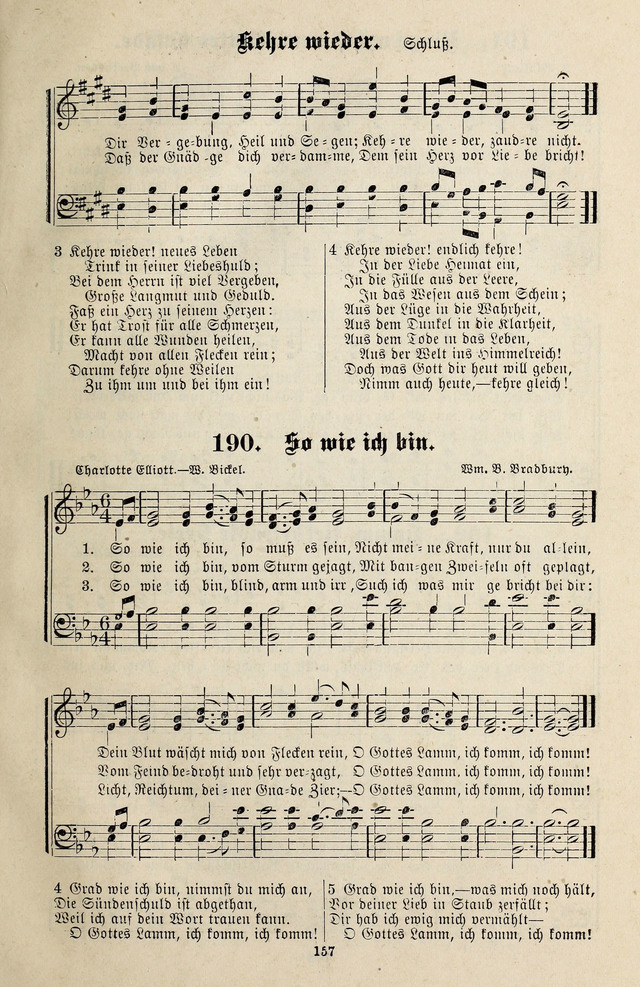 Jugendharfe: Liederbuch für Christliche Vereine, Kirchenchöre, und Sonntagsschulen page 157