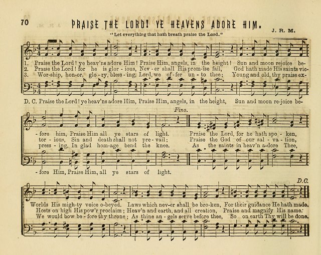 Joyful Songs: a choice collection of new Sunday School music page 70