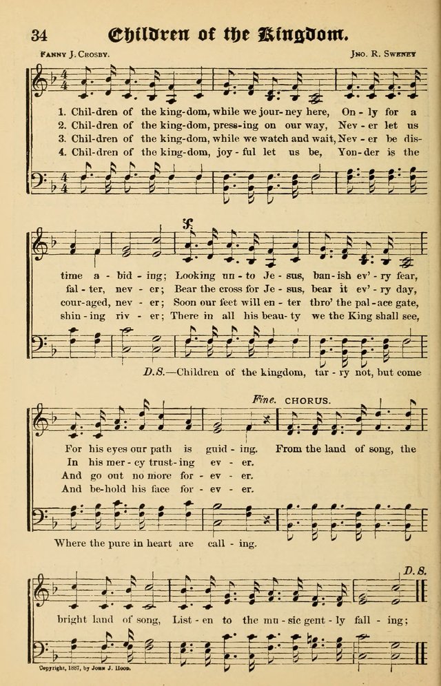 Junior Songs: a collection of sacred hymns and songs; for use in meetings of junior societies, Sunday Schools, etc. page 32