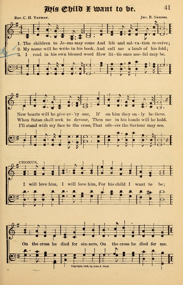 Junior Songs: a collection of sacred hymns and songs; for use in meetings of junior societies, Sunday Schools, etc. page 39