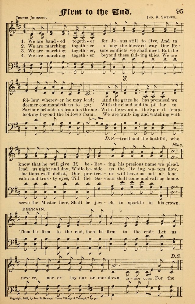 Junior Songs: a collection of sacred hymns and songs; for use in meetings of junior societies, Sunday Schools, etc. page 95