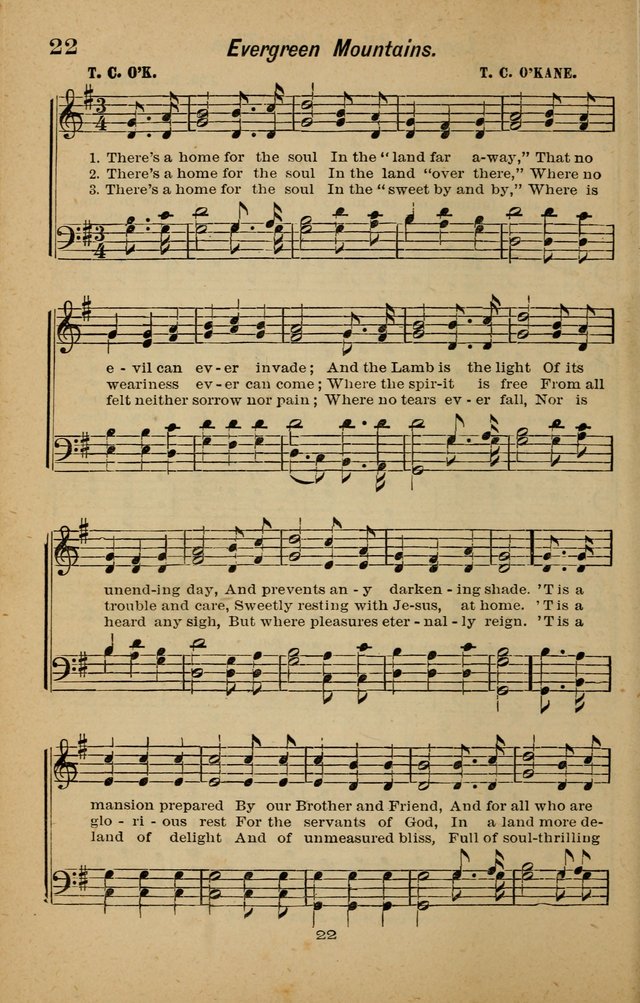 Joy to the World: or, sacred songs for gospel meetings page 22