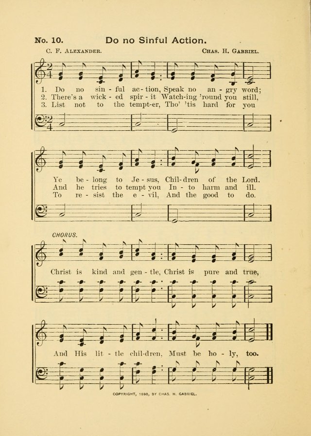 Little Branches: a collection of songs prepared especially for the primary and infant departments of the sunday school page 10
