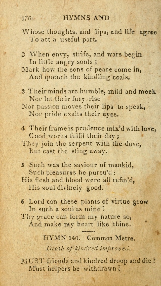 The Lexington Collection: being a selection of hymns, and spiritual songs, from the best authors (3rd. ed., corr.) page 176