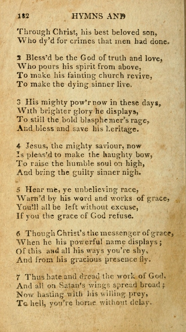 The Lexington Collection: being a selection of hymns, and spiritual songs, from the best authors (3rd. ed., corr.) page 182