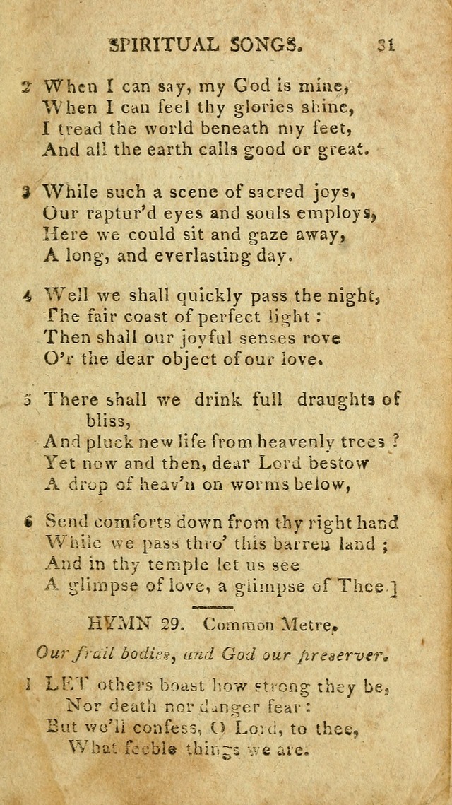 The Lexington Collection: being a selection of hymns, and spiritual songs, from the best authors (3rd. ed., corr.) page 31