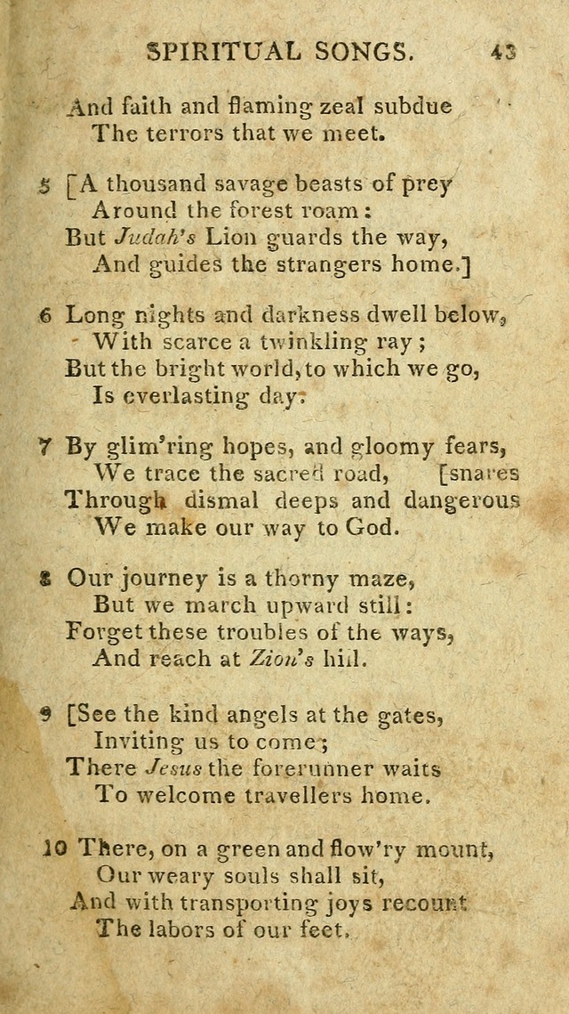 The Lexington Collection: being a selection of hymns, and spiritual songs, from the best authors (3rd. ed., corr.) page 43