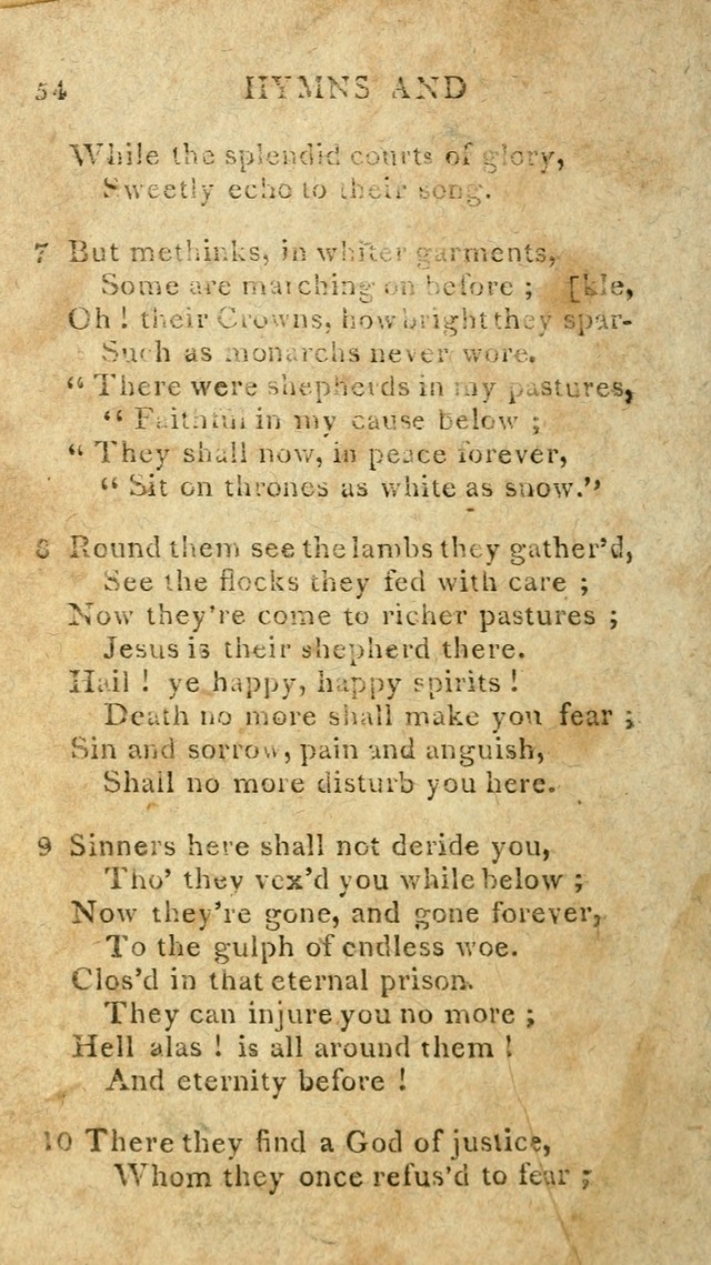 The Lexington Collection: being a selection of hymns, and spiritual songs, from the best authors (3rd. ed., corr.) page 54