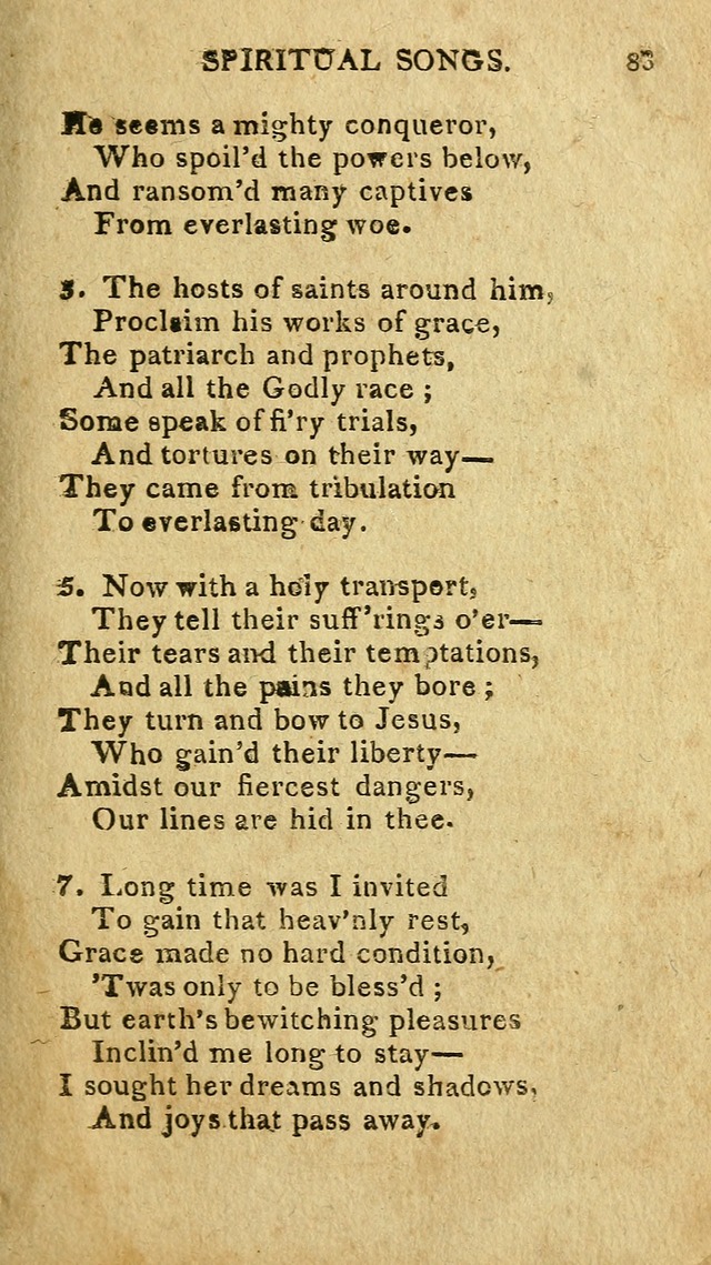 The Lexington Collection: being a selection of hymns, and spiritual songs, from the best authors (3rd. ed., corr.) page 83