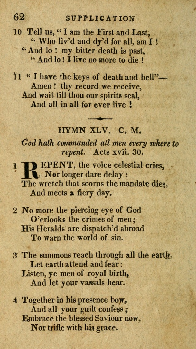 The Latest Collection of Original and Select Hymns and Spiritual Songs page 62