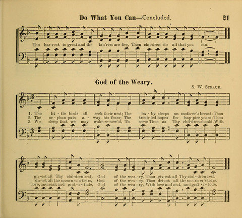 Living Fountain: a new chice collection of Sunday School Songs. Also, Excellent Pieces for Praise and Prayer Meetings and the Home page 21