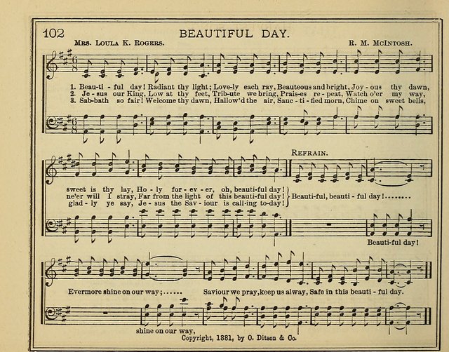 Light and Life: a collection of new hymns and tunes for sunday schools, prayer meetings, praise meetings and revival meetings page 102