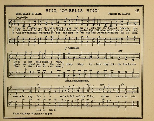 Light and Life: a collection of new hymns and tunes for sunday schools, prayer meetings, praise meetings and revival meetings page 15