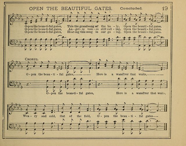 Light and Life: a collection of new hymns and tunes for sunday schools, prayer meetings, praise meetings and revival meetings page 19