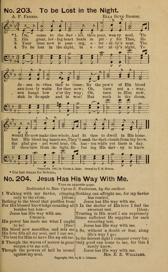 Light and Life Songs: adapted especially to sunday schools, prayer meetings and other social services page 201