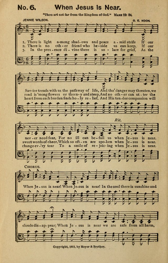 Light and Life Songs: adapted especially to sunday schools, prayer meetings and other social services page 6