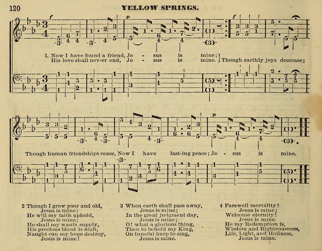 The Little Minstrel: a collection of songs and music, with lessons of instruction, mathematically arranged plan of notation page 120