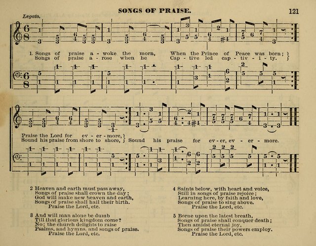 The Little Minstrel: a collection of songs and music, with lessons of instruction, mathematically arranged plan of notation page 121