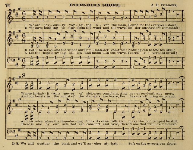 The Little Minstrel: a collection of songs and music, with lessons of instruction, mathematically arranged plan of notation page 76