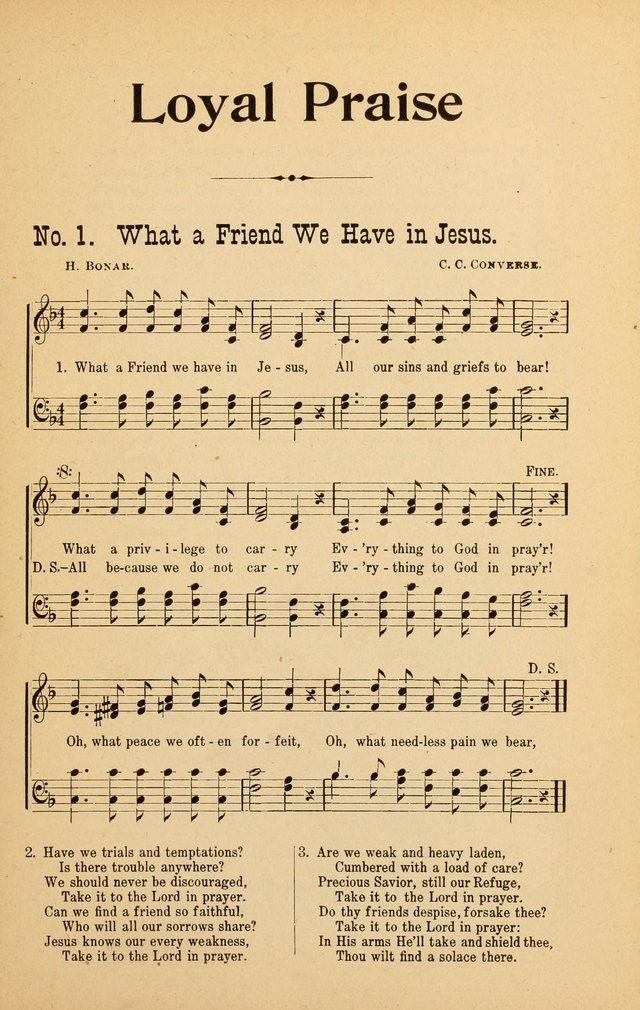 Loyal Praise: a collection of new and popular hymns for Sunday schools, young people