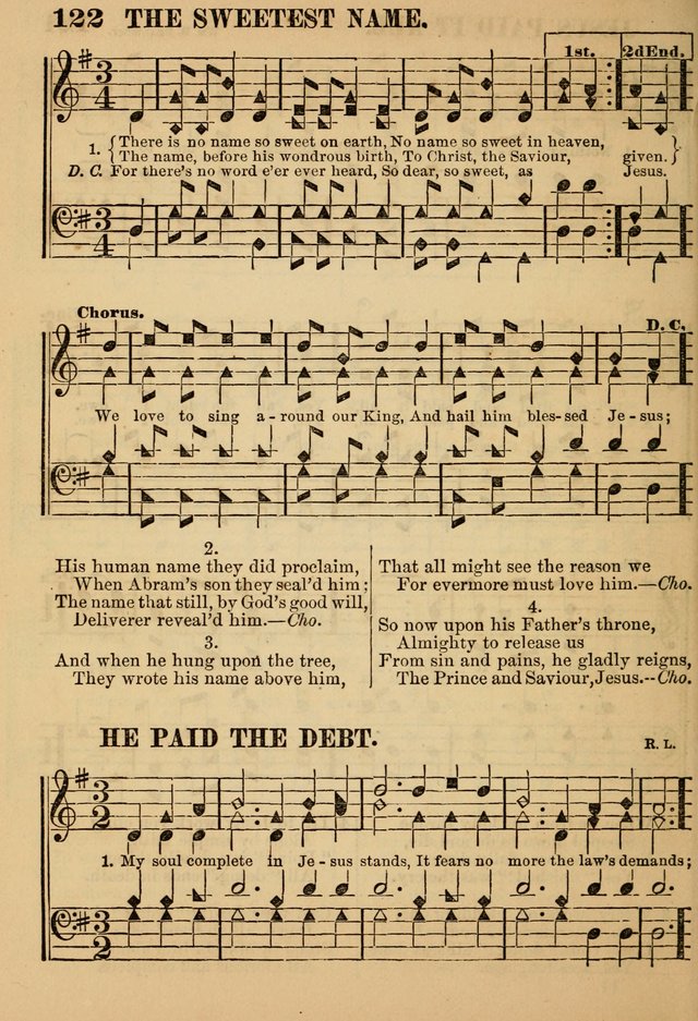 The Little Seraph: in seven character notes, for churches and Sunday-schools page 122