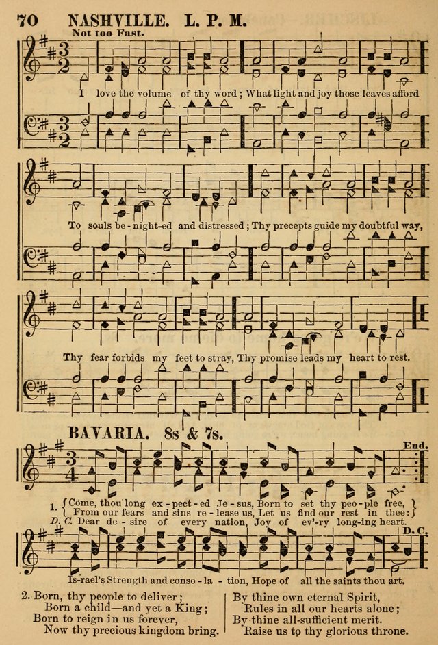 The Little Seraph: in seven character notes, for churches and Sunday-schools page 70