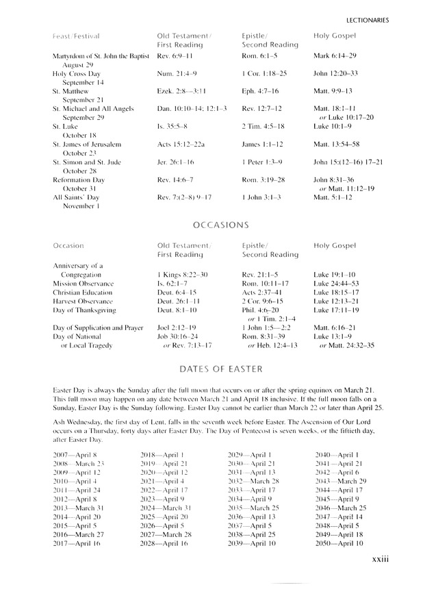 Lutheran Service Book page xix